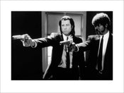 Affiche Art Pulp Fiction Black and White Guns 80x60cm