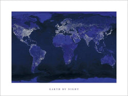 Affiche Art Earth by Night 80x60cm
