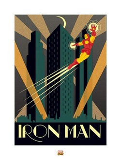 Affiche Art Marvel Deco Iron Man 60x80cm