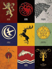 Affiche Art Game of Thrones Sigils 60x80cm