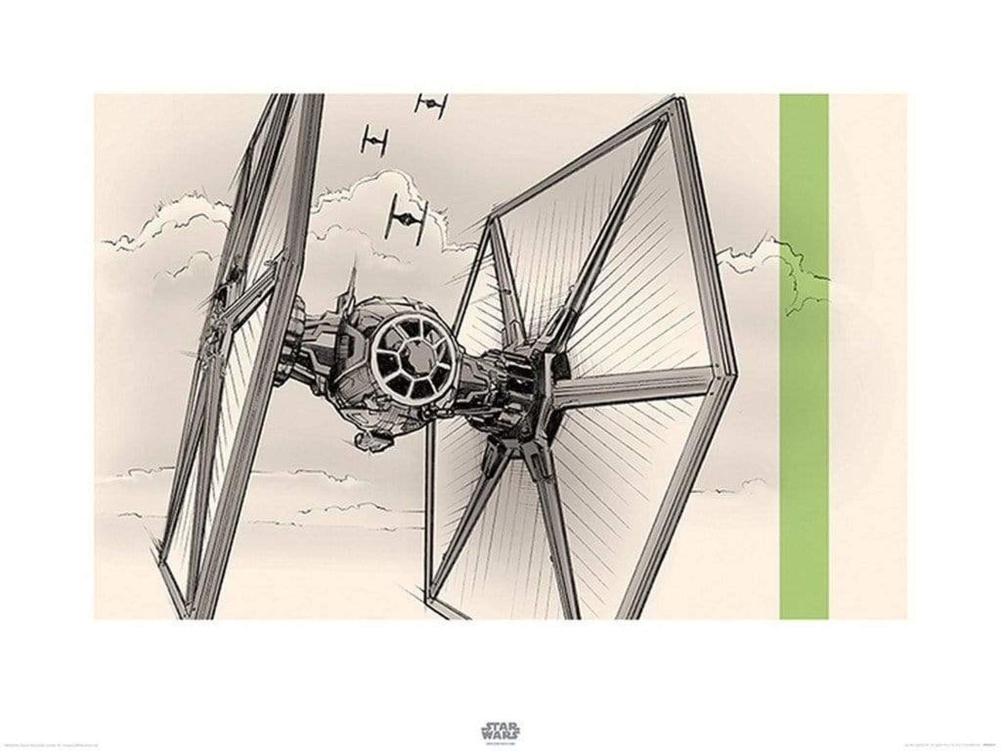 Affiche Art Star Wars Episode VII TIE Fighter Pencil Art 80x60cm