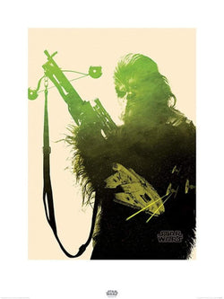 Affiche Art Star Wars Episode VII Chewbacca Tri 60x80cm