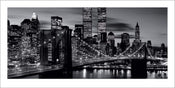 Affiche Art Brooklyn Bridge Black and White 100x50cm