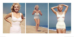Affiche Art Marilyn Monroe Beach Triptych 100x50cm