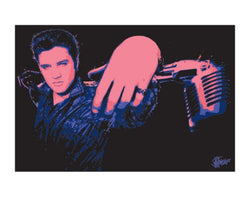 Affiche Art Elvis Presley - Microphone 40x50cm