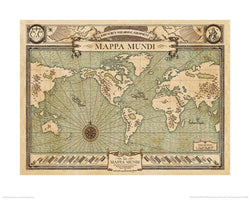 Affiche Art Fantastic Beasts Mappa Mundi 50x40cm