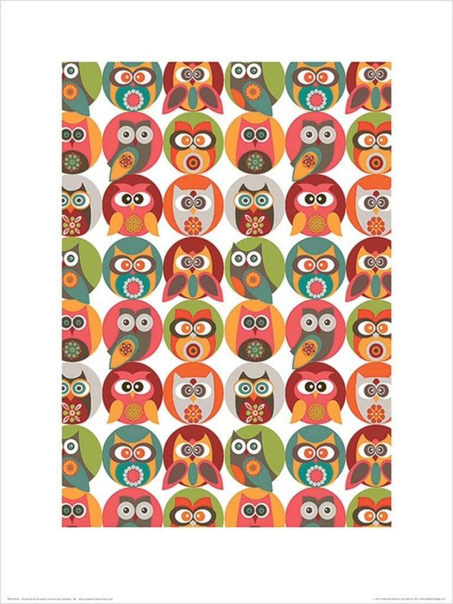 Affiche Art Valentina Ramos - Owls Family 30x40cm