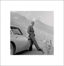 Affiche Art James Bond Aston Martin 40x40cm