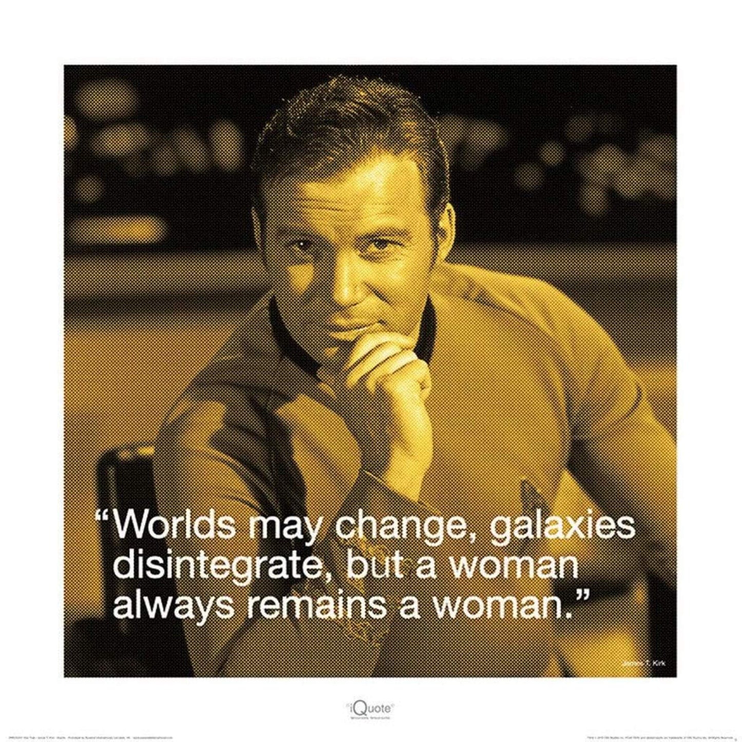 Affiche Art Star Trek James T Kirk iQuote 40x40cm