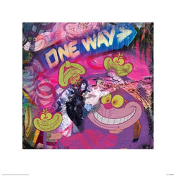 Affiche Art The Cheshire Cat Graffiti 40x40cm