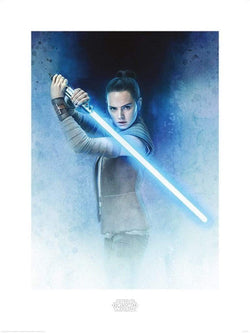 Affiche Art Star Wars The Last Jedi Rey Lightsaber Guard 60x80cm