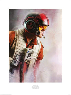 Affiche Art Star Wars The Last Jedi Poe Paint 60x80cm