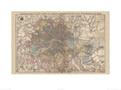 Affiche Art Stanfords - Map of the County of London 1888 60x80cm