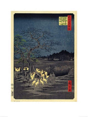 Affiche Art Hiroshige - Fox Fires on New Years Eve at the Changing Tree in Oji 60x80cm