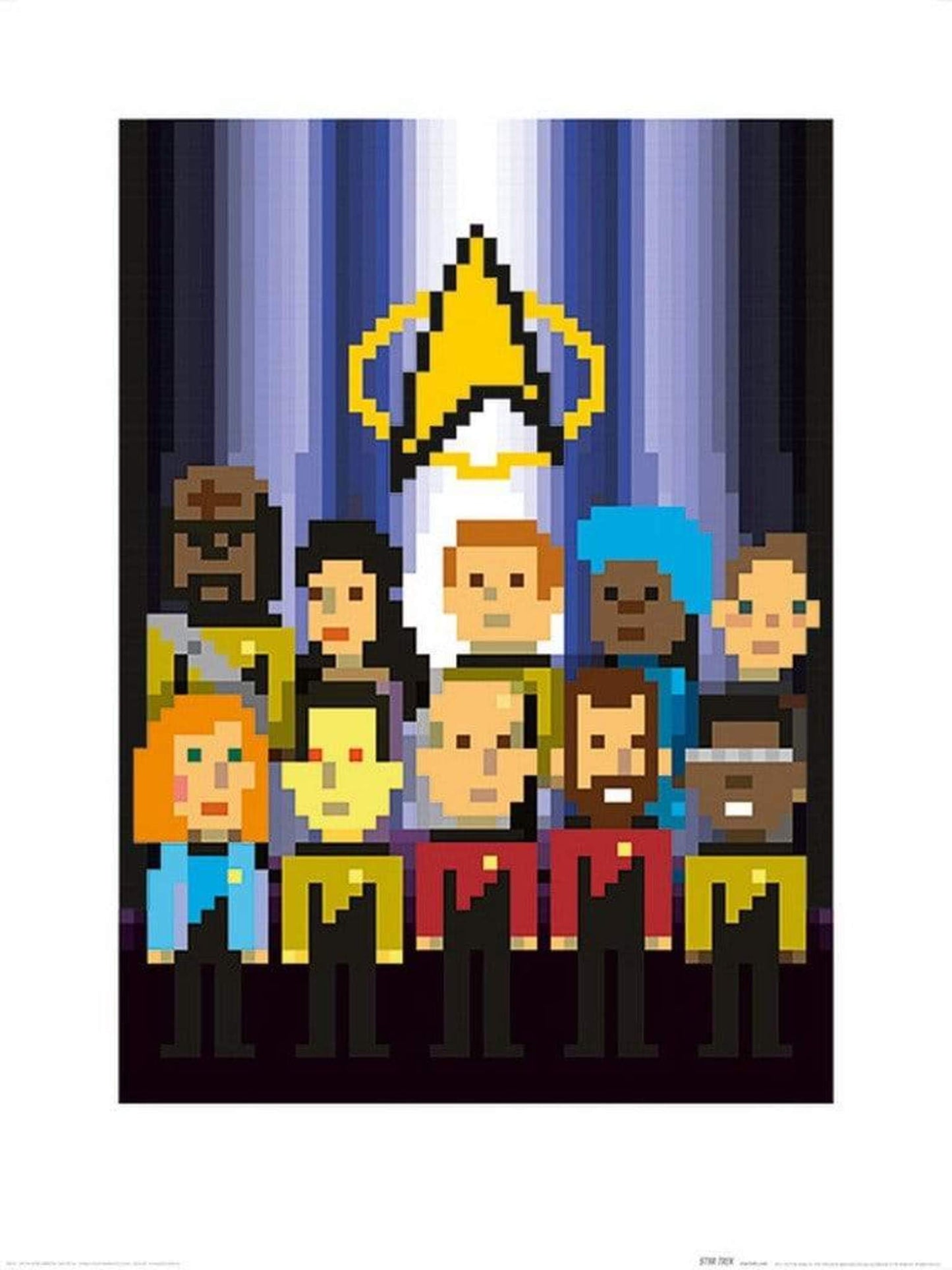 Affiche Art Star Trek The Next Generation Trexels TNG Crew 60x80cm