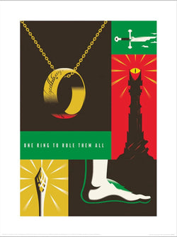 Warner Bros One Ring To Rule Them All Affiche Art 30x40cm