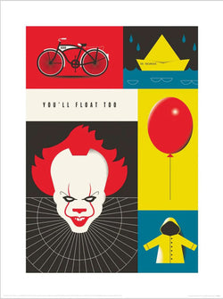 Warner Bros You Will Float Too Affiche Art 30x40cm