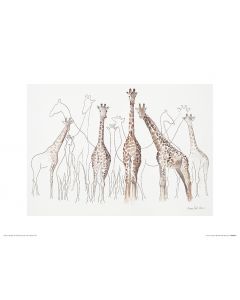 Les Girafes Empreinte Art Aimee Del Valle 30x40cm
