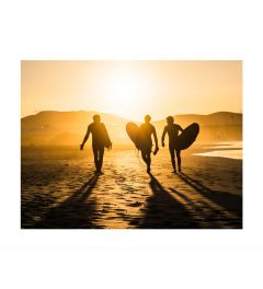 Surfers At Sunset Kunstdruk