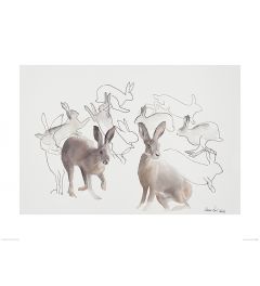 Springende Hazen Art Print Aimee Del Valle 60x80cm
